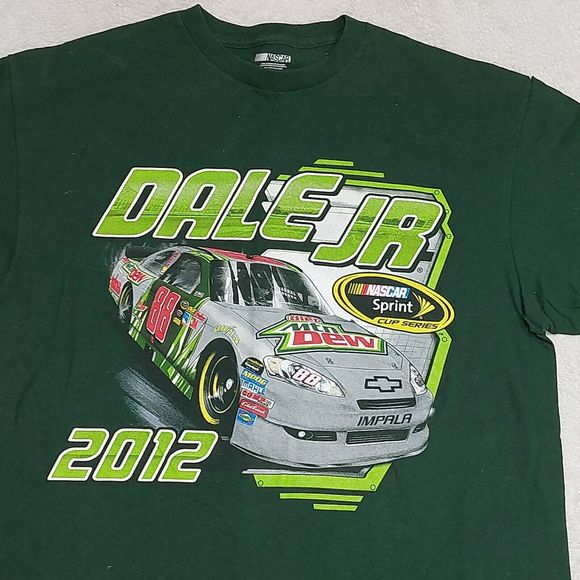 Dale Earnhardt Jr NASCAR T-shirt Mountain Dew 2012 Sprint Cup Series Men's Large - Picture 2 of 9